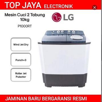 MESIN CUCI LG 10KG 2 TABUNG/LG MESIN CUCI 10 KG TWINS TUB BARU BERGARANSI RESMI - ABU-ABU, DUS Bawaa