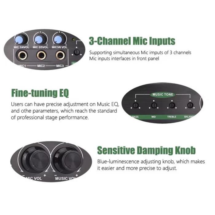 Professional Power System Mic Karaoke Effect / Microphone Mk-P
