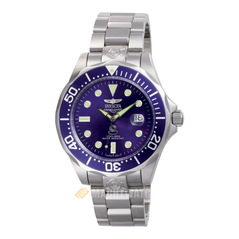 Jam Tangan Pria INVICTA Pro Diver 3045 Automatic Men Blue Dial Stainless Steel Strap