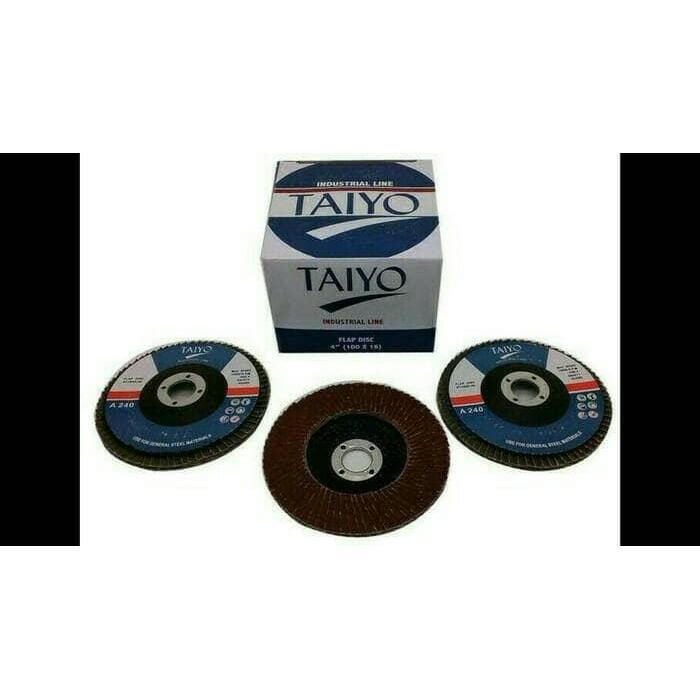 Gerinda Amplas Susun 4" Taiyo Flapdisc / Mata Gerinda Amplas Taiyo