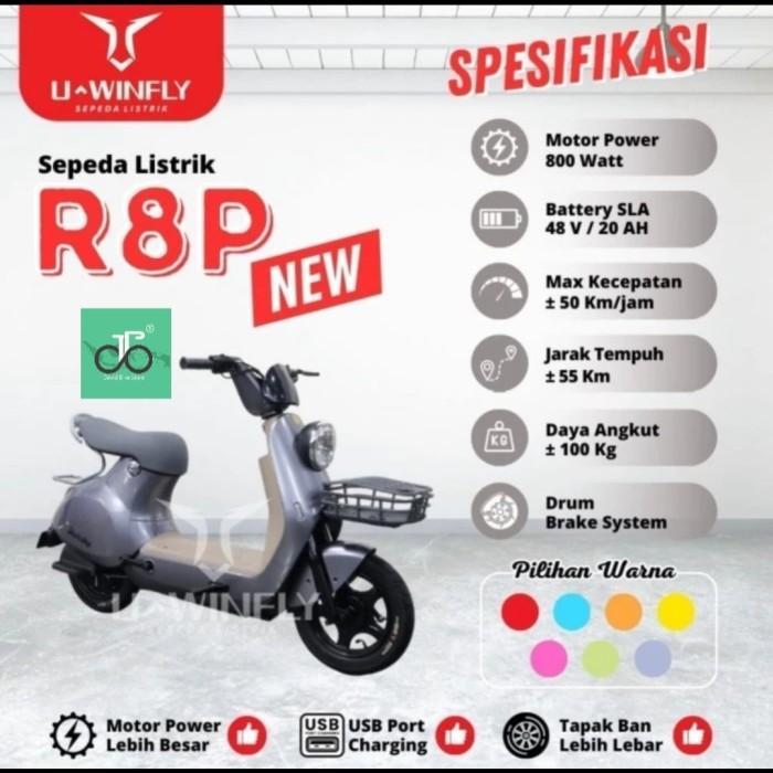 Sepeda listrik Uwinfly R8P 20ah TERBARU R8-P (Redfish 8 Pro) R-8P RF8P