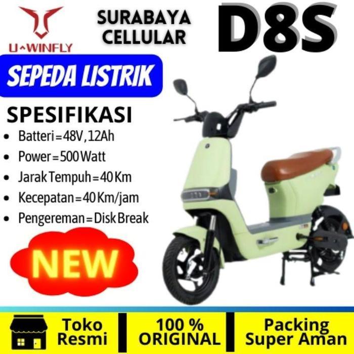 SEPEDA LISTRIK NEW Uwinfly , U-WINFLY DF 8s , D8s , df8s  DRAGON FLY 8 48v 12AH , sepeda listrik uwi