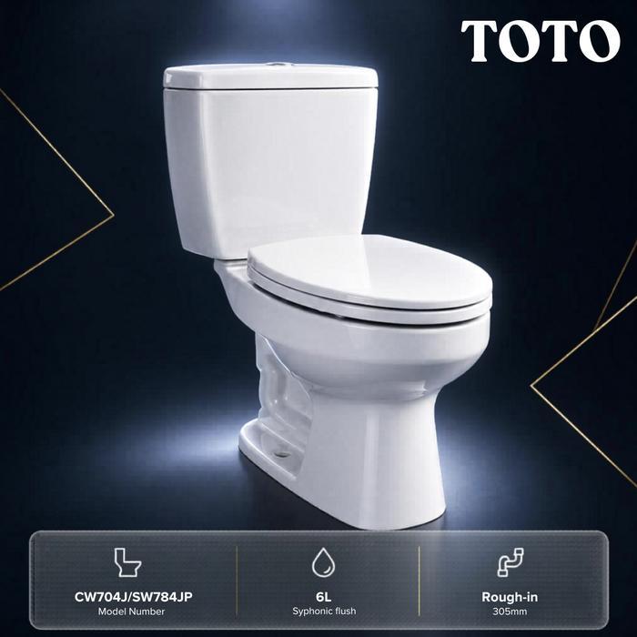 TOTO CW704J kloset duduk as 305 mm putih