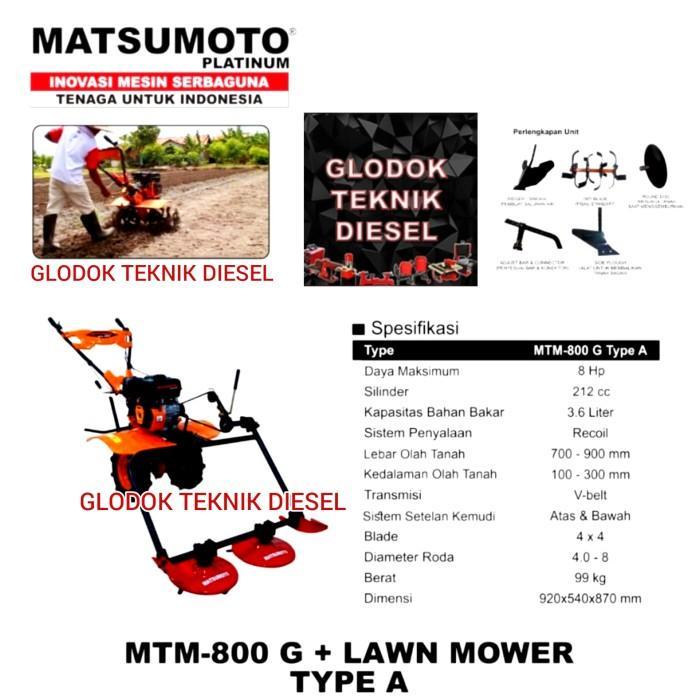 TRAKTOR MATSUMOTO MTM 800 G LAWN MOWER POTONG RUMPUT PLUS TRAKTOR FREE ONGKIR