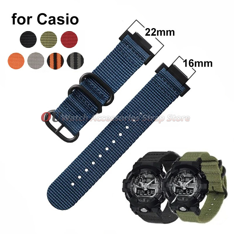 16mm Band Nylon Strap for DW-5600/5610/6900/9052 GW-M5610 GW-M5610 GA2100 Canvas for GA-110/100/120