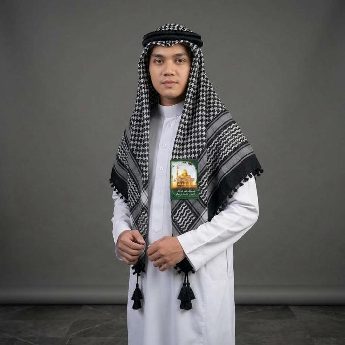 Sorban Arab Igal Arab Sorban Arab Igal Tali Peci Putih Dewasa dan anak Perlengkapan Haji Umroh Hiban