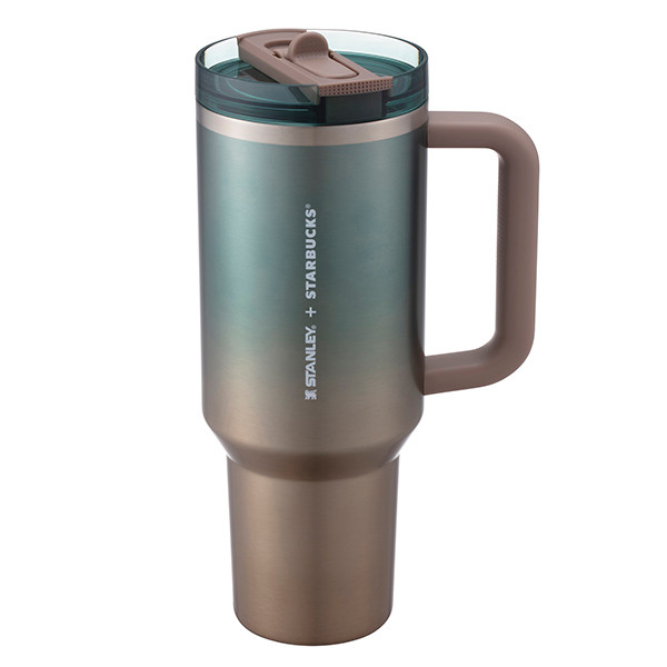 Tumbler Starbucks STANLEY Green 40OZ Stainless Steel Handle Straw Tumbler