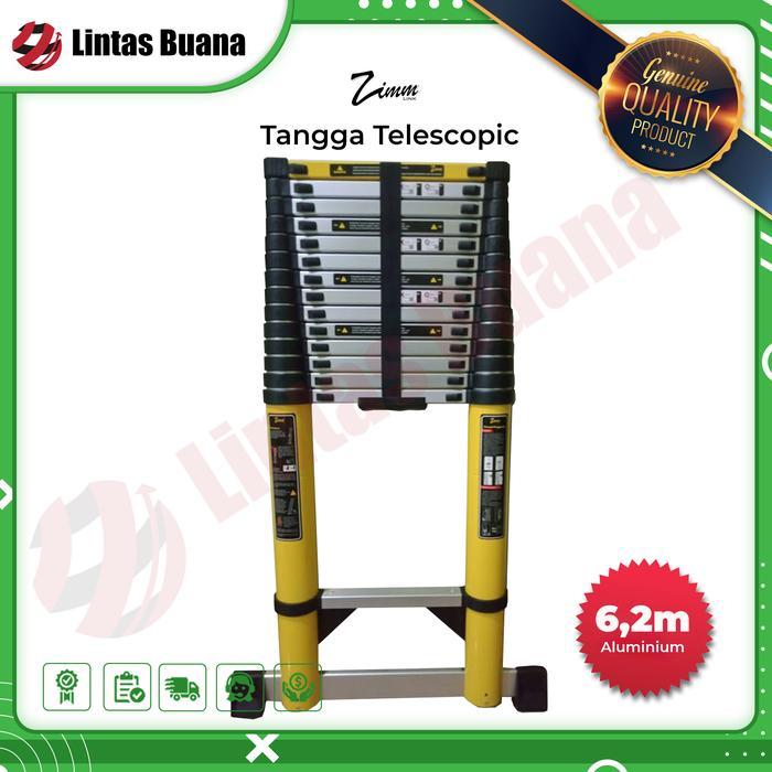 zimmlink tangga teleskopik Aluminium Teleskopik Tangga Lurus / Lipat - Aluminium 6,2m