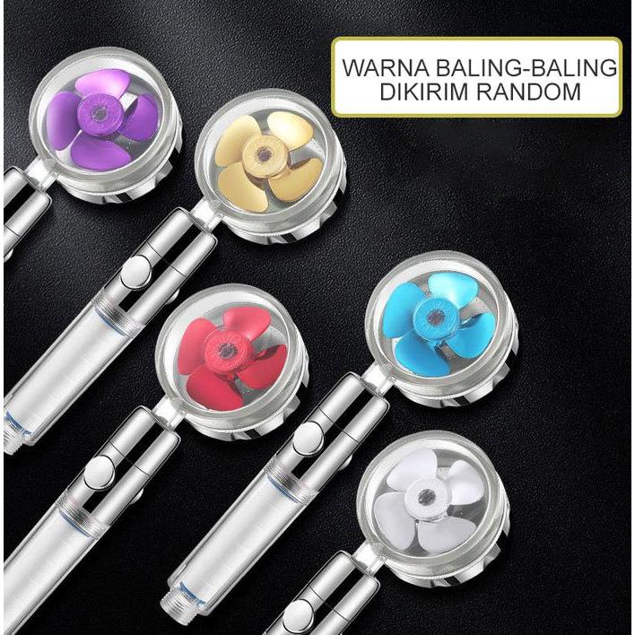 Ollahom Shower Kipas Set Kamar Mandi Turbo High Pressure Shower Head