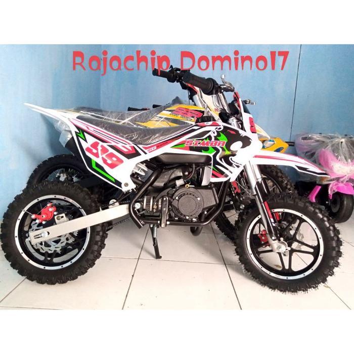 MOTOR MEDIUM TRAIL SIMBA DOUBLE STARTER MESIN 2 TAK 50 CC - Hitam