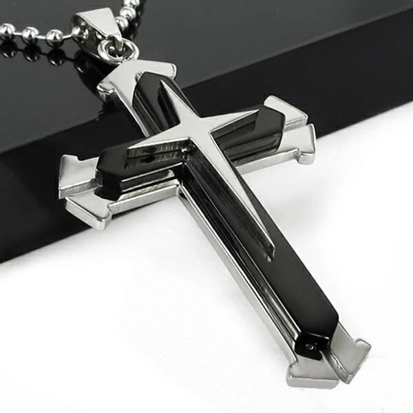 Kalung Salib Pria Kalung Salib Cowok Kalung Salib Titanium-k744