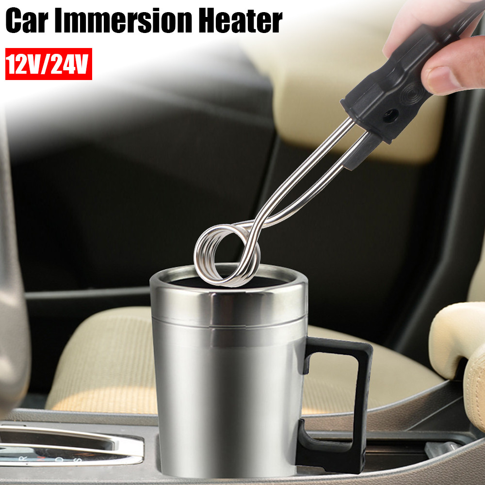 120W-140W 24V 12V Car Immersion Heater Cigar Lighter Plug Electric Heater For Tea Water Coffee Milk