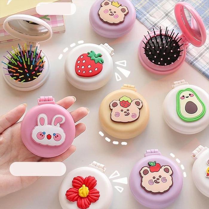 Sisir Kaca Lipat - Sisir Bulat - Sisir Bulat Lipat