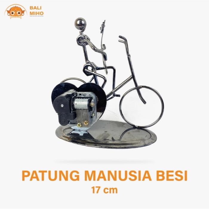 Ready...Ready...Ready...] Orang Besi Naik Sepeda - Patung Orang Besi Baut - Miniatur Musisi