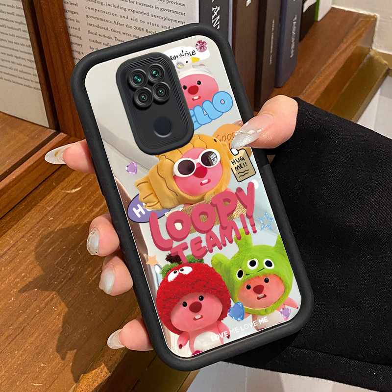 Casing Hp Untuk Xiaomi Redmi Note 9 Note 9s Note 9 Pro POCO M2 Pro Case Boneka kain Kasing Mirror Ce