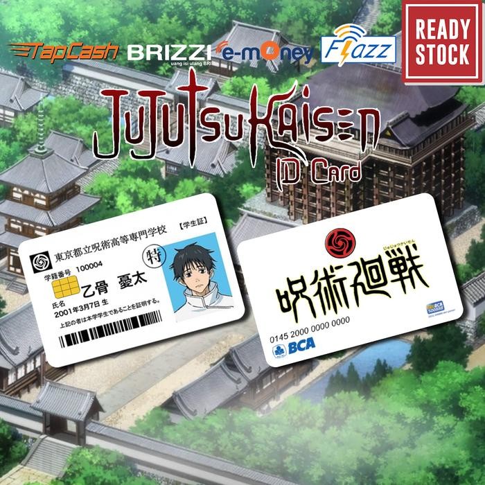 STOK TERBATAS  EMONEY MANDIRI FLAZZ BCA GEN 2 BRIZZI TAP CASH CUSTOM JUJUTSU KAISEN TERJANGKAU