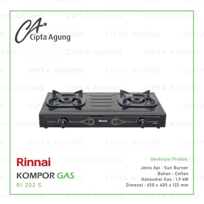 KOMPOR RINNAI RINAI 2 TUNGKU RI 202S RI-202S RI-202 S