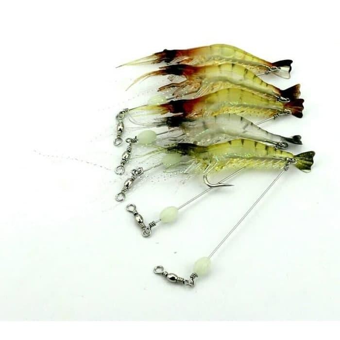 4tpo- Umpan Udang Umpan Mancing Menyala Dalam Gelap Umpan Ikan Laut Lure Gid