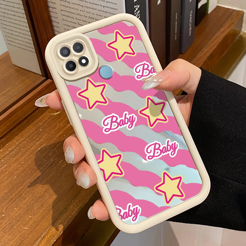 Casing Hp OPPO A15 A15s A35 Case Casing Bintang HP pola Kesing Kasing cermin Cesing Silikon Softcase