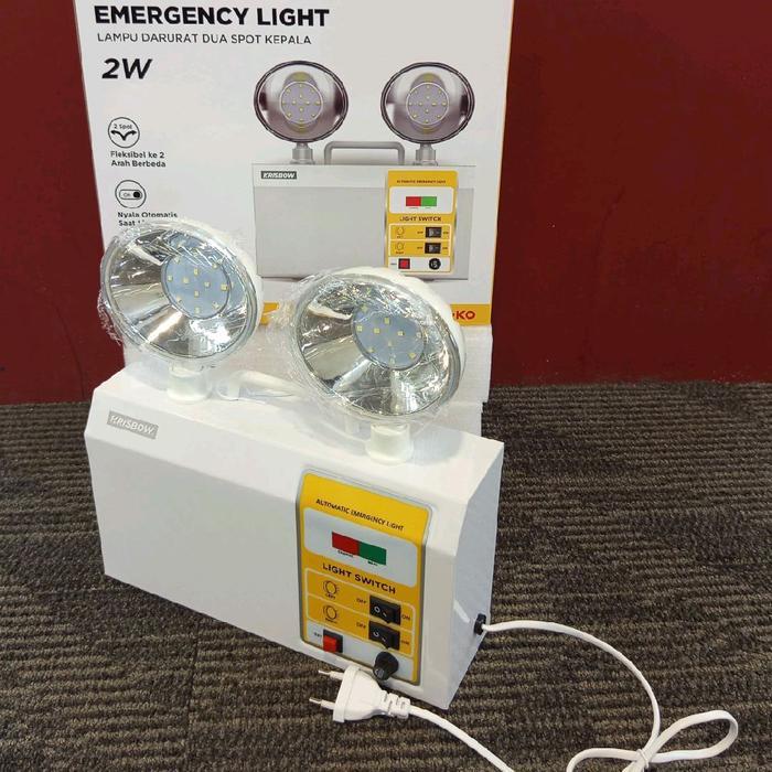 Krisbow lampu emergency twin - spot 5038R