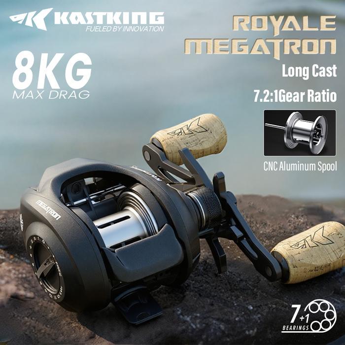[OFFICIAL] KASTKING ROYALE MEGATRON REEL BC LONG CAST REEL PANCING BAITCASTING KIRI/KANAN, 7.2:1