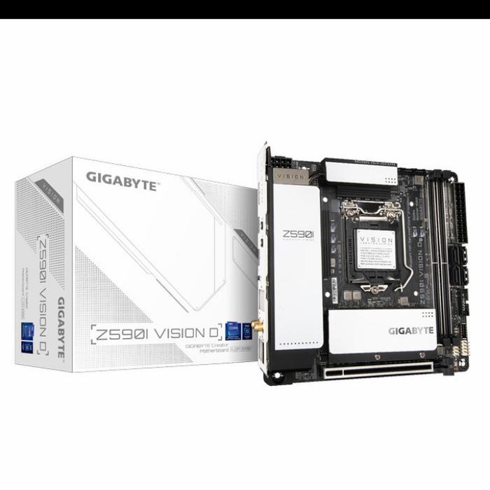 MOTHERBOARD GIGABYTE Z590I VISION D MINI ITX SOCKET 1200 BERKUALITAS