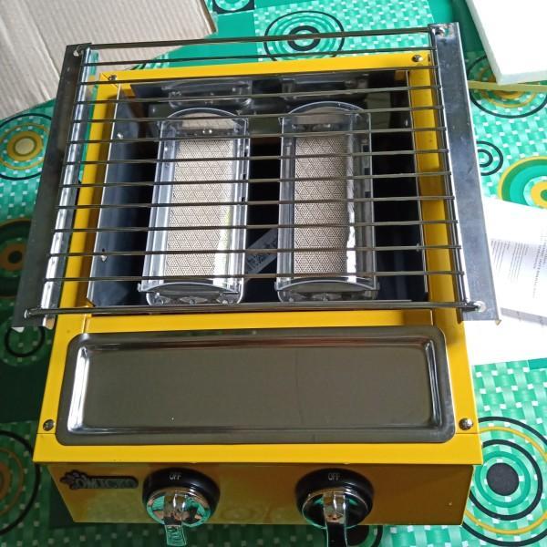 Kompor Panggang 2 Tungku(Sosis Bakar, Ayam, Ikan, Sate) Panggangan Gas
