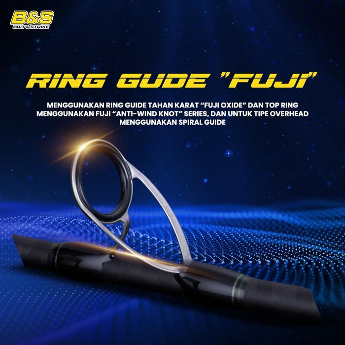 Lurekiller Ocea Jigger Joran Pancing jigging spesial bahan Hi-Power X 1.98m ring guide FUJI 662C