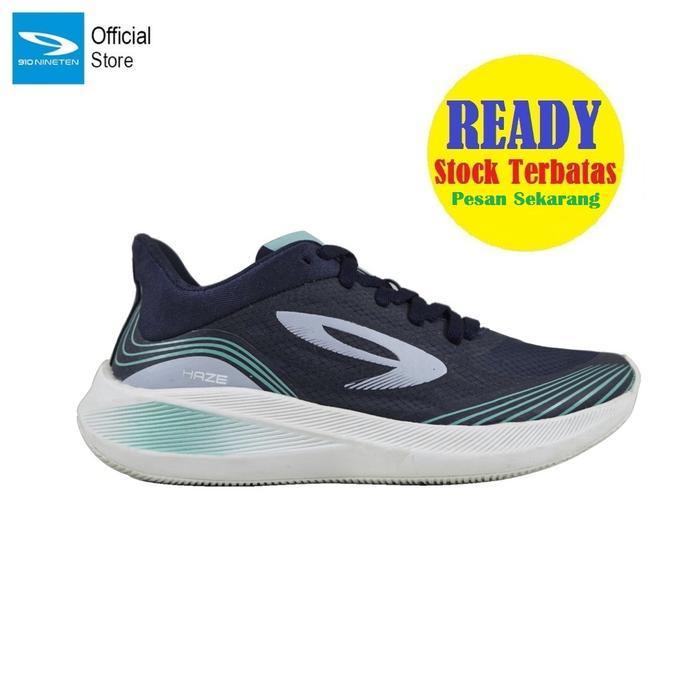 910 Nineten Haze Vision Sepatu Lari - Biru-Tua/Abu/Hijau