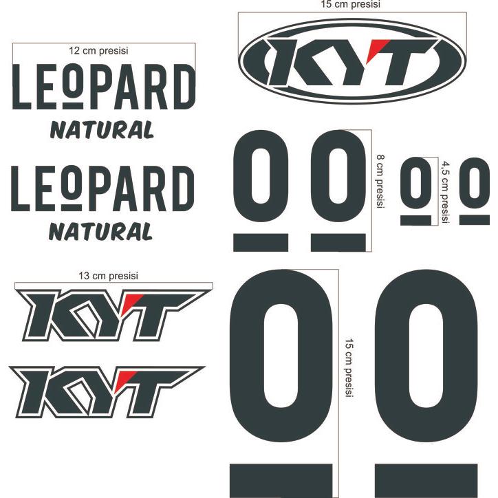 DISKON stiker cutting helm leopard kyt READY STOCK