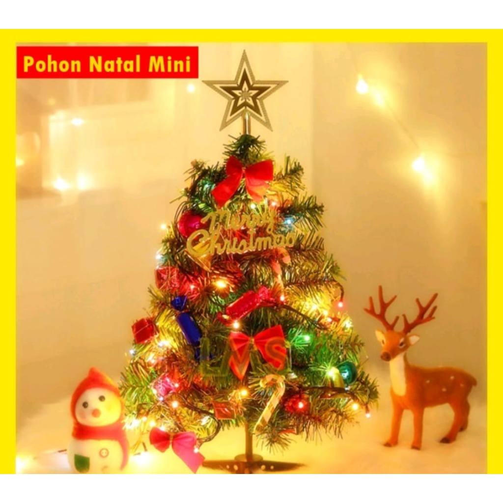 POHON NATAL 90CM LENGKAP HIASAN / POHON NATAL PVC 60CM LENGKAP HIASAN NATAL