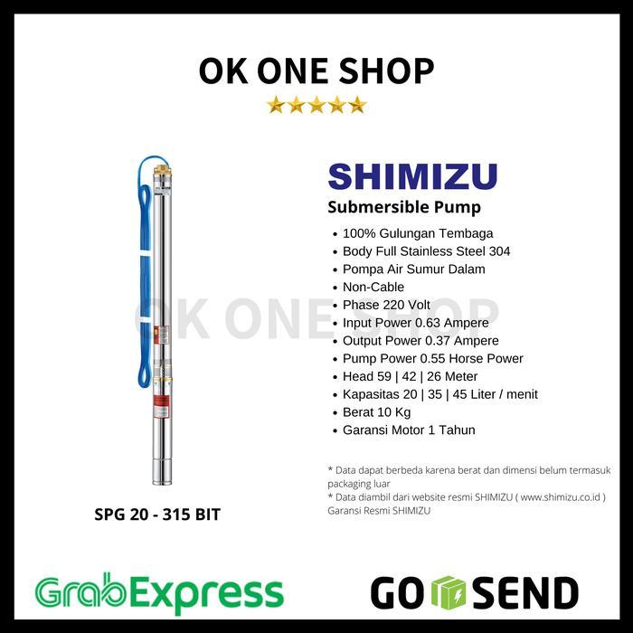 Shimizu Spg20-315K Submersible Pompa / Spg20-315 K (0,5 Hp)