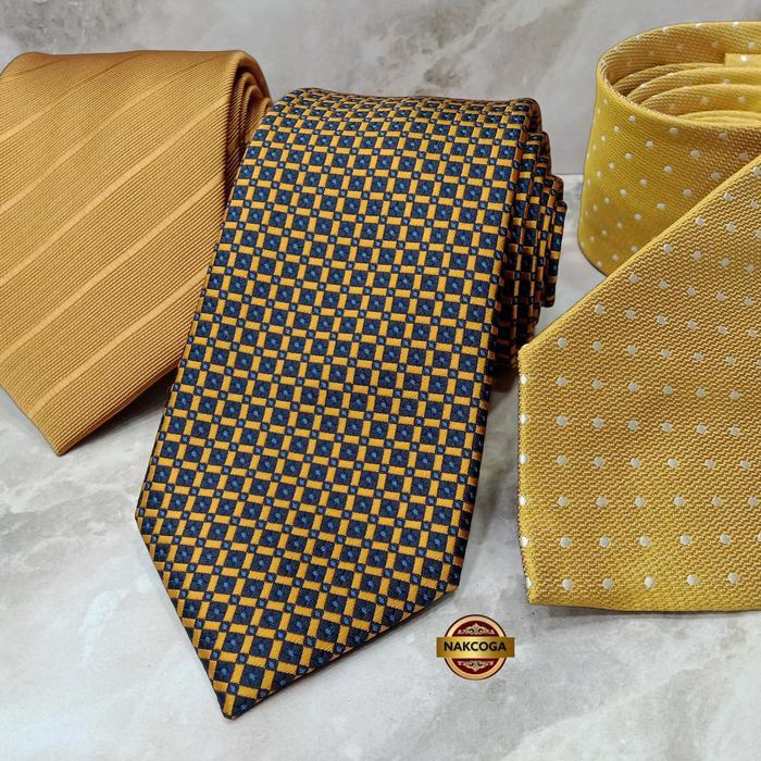 nfe3- Dasi Gold Polos Dasi Panjang Gold Mewah Murah Dasi Kantor Pria Tie
