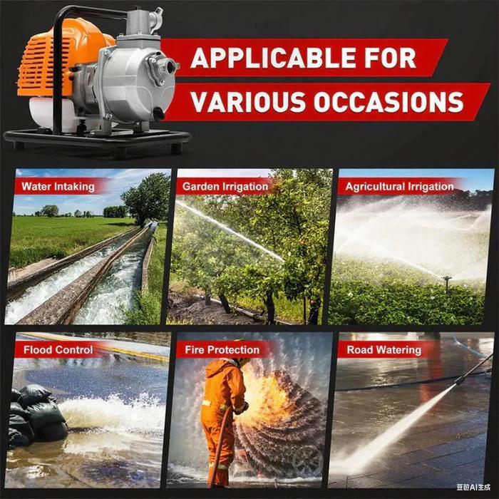 TSURU Mesin Pompa Air Bensin Outdoor Mesin Sedotlrigasi Empang Sawah Mesin gering 1 inch Pompa Air