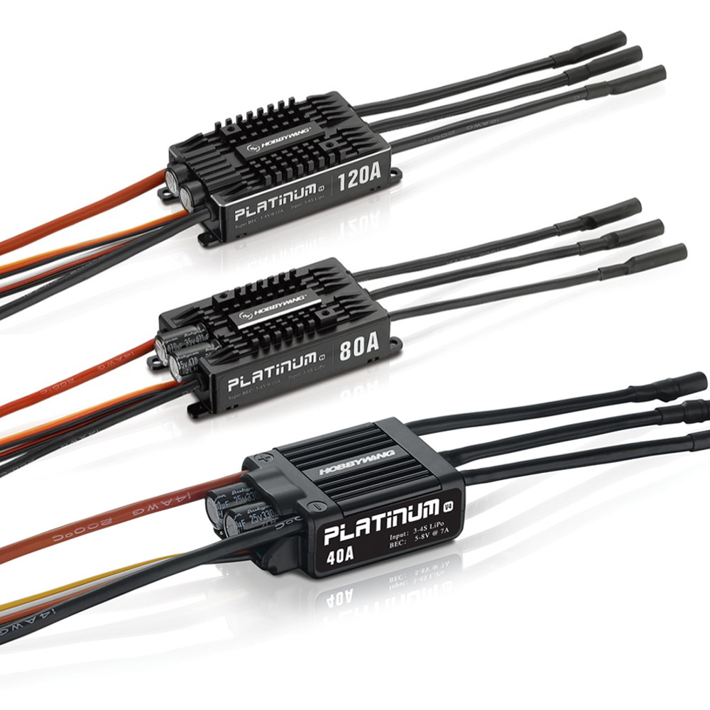 STOK TERBATAS  Hobbywing Platinum 25A 40A 60A 80A 120A V4 Brushless ESC Electronic Speed Controller 