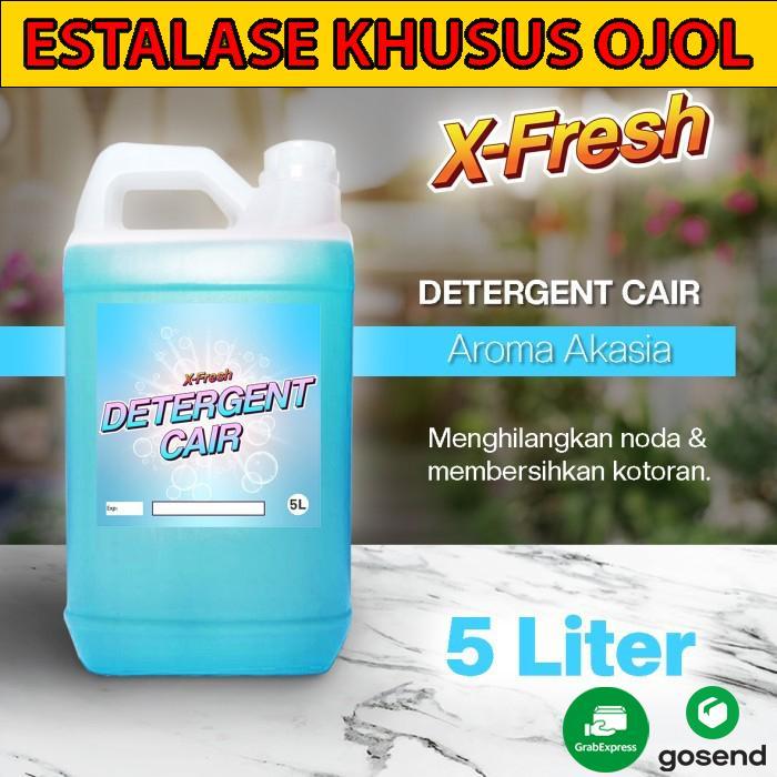 BEST SELLER Deterjen Cair XFRESH 5L / Liquid Detergent Aroma Akasia OJOL