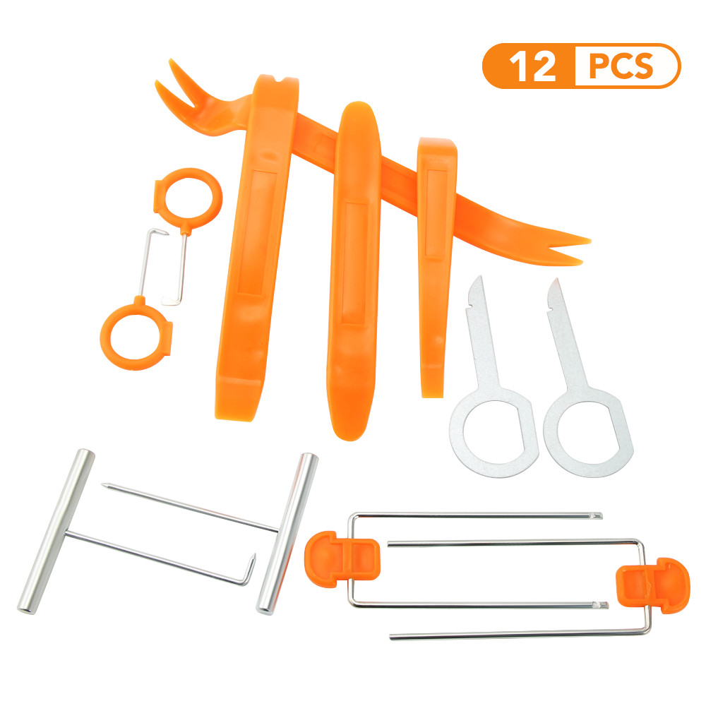 12pcs Auto Door Clip Panel Trim Removal Tool for Mercedes Benz W211 W203 W204 W210 W124 AMG W202 CLA