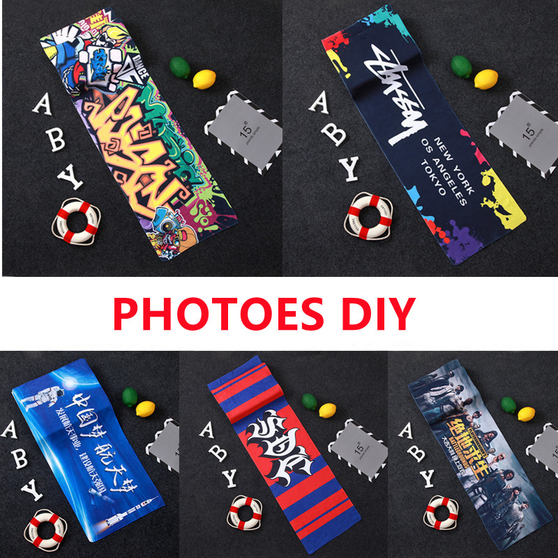 Photoes DIY custom towel superfine fibre bath towel printing logo support fitness sports towel whole
