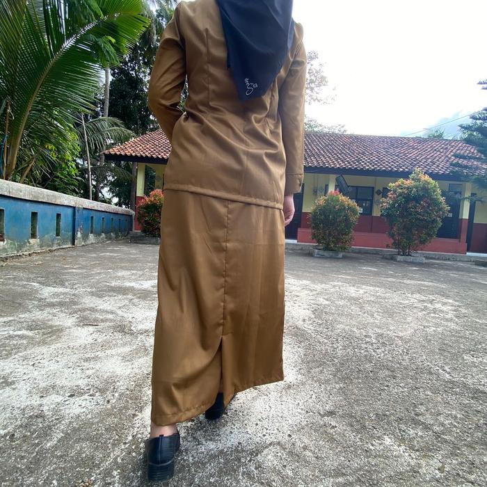 olfc- Setelan Rok Pemda/Setelan Rok Keki/Setelan Guru Model Jas Polos