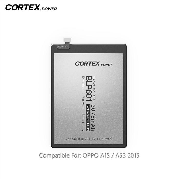 HEN CORTEX POWER - BATERAI BLP601 COMPATIBLE FOR OPPO A1S / A53 2015 ORIGINAL DOUBLE POWER IC REAL