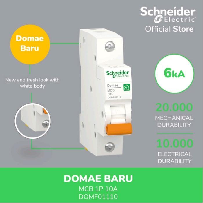 Mcb Schneider Domae C10 1P / Schneider Electric Mcb Domae C10 1 Pass