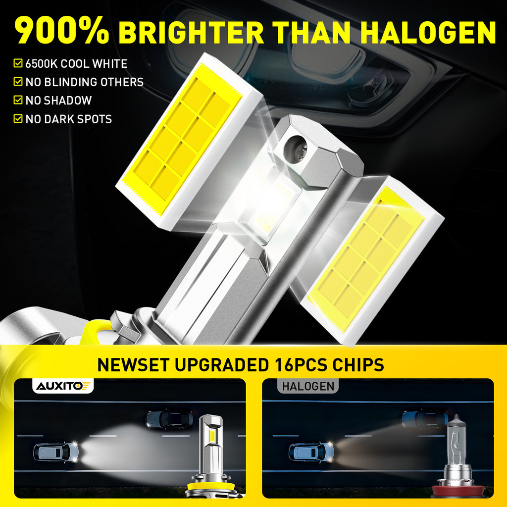 AUXITO 2Pcs Canbus H8 H11 LED Headlights 30000LM Super Bright 9005 HB3 9006 HB4 9012 HIR2 Led Lamp