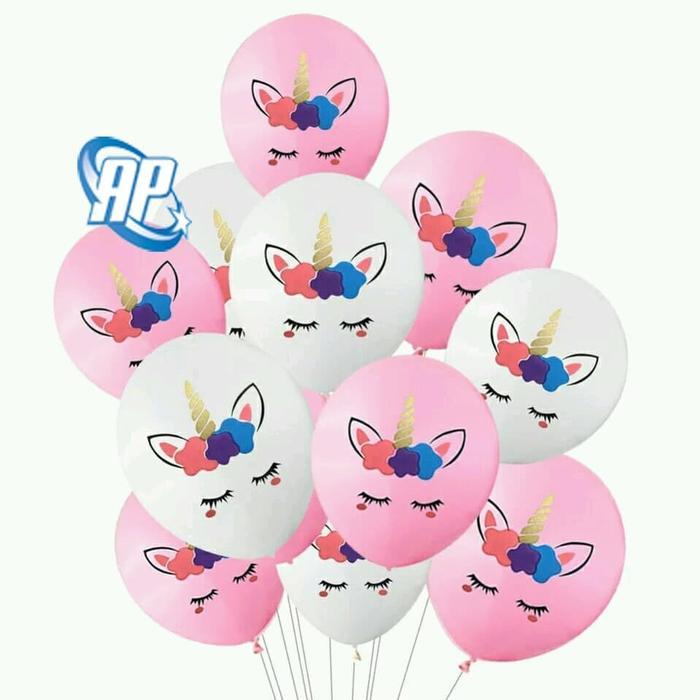 ISI 10 balon LATEX kuda tanduk / balon karet kuda tanduk / balon latex kuda tanduk 2 warna