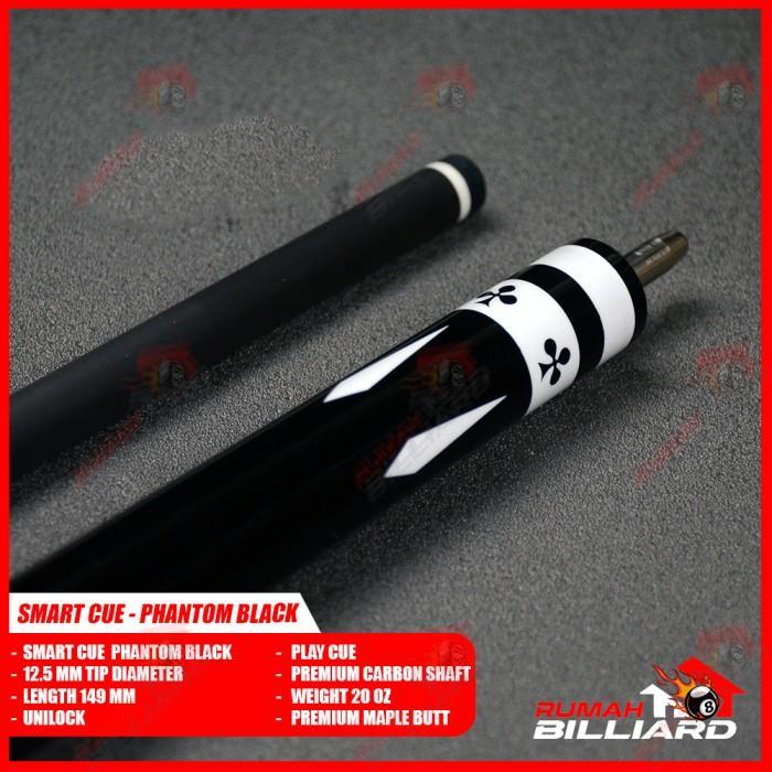 Semba - Stick Billiard - Billiard Cue - Smart Cue Black Phantom - Premium Pro Taper Carbon Shaft +