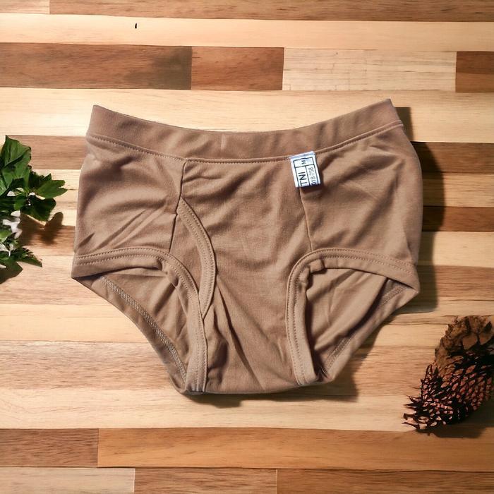 (CD TNI, Isi 3 Pcs)Celana Dalam Pria Dewasa Motif Loreng Boxer Pendek Katun Hitam & Krem