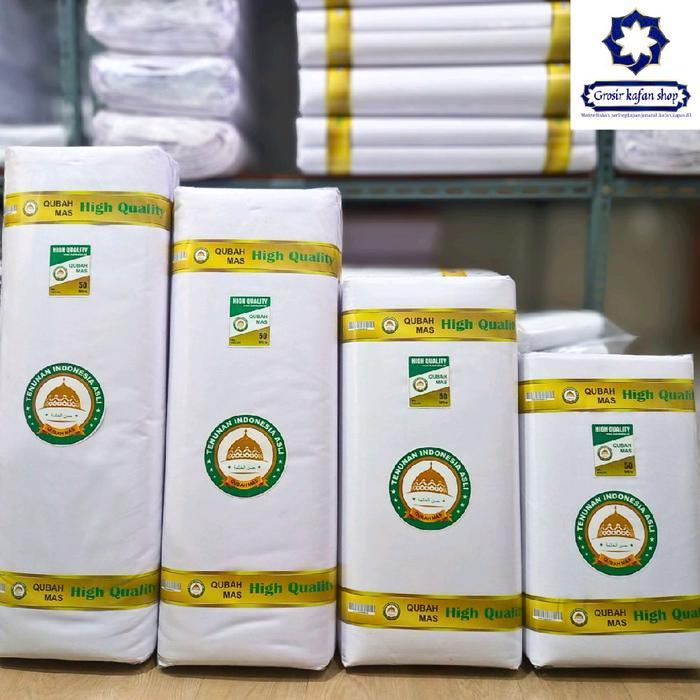 ASLI Kain Kafan 1 Roll Premium Cap Qubah Mas Lebar 90cmx50meter Kain Kafan 1 Roll High Quality READY