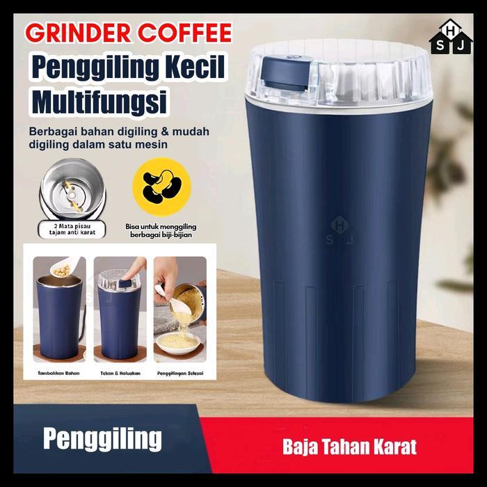 COD Grinder Electric Kopi / Blender Chopper Penggiling Biji Beras Kacang Bubuk Kopi Portable