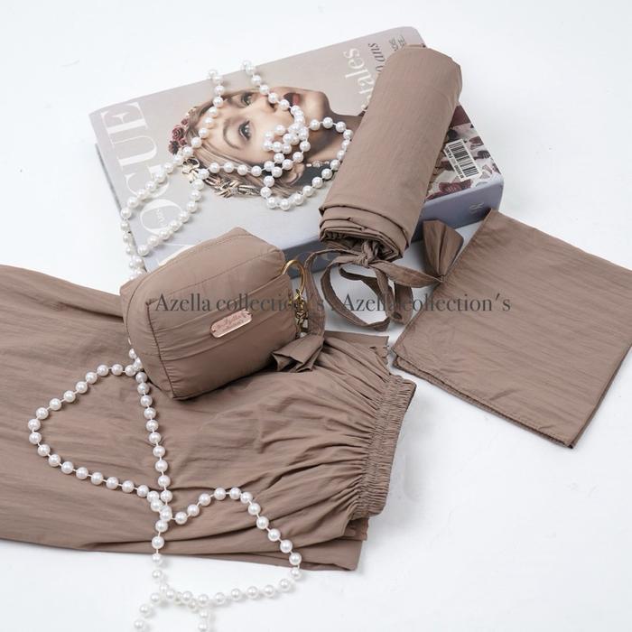 Mukena Travel Mini Parasut Korea Crinkle Sierra Series Airflow - Sierra Chesnut