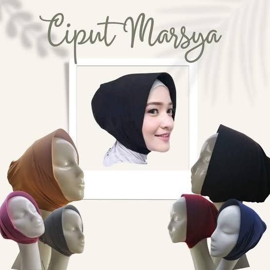 Ciput pet dagu/ciput pet Marsha/anti tembem/Ciput hijab/Ciput daleman hijab bahan jersey/Non cepol