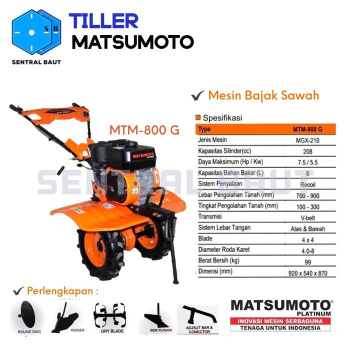 Mesin Bajak Sawah / Tiller MTM-800G MATSUMOTO